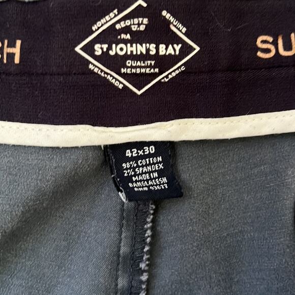 St. John's Bay Super Stretch Dusty Blue Dress Pants - Picture 8 of 10